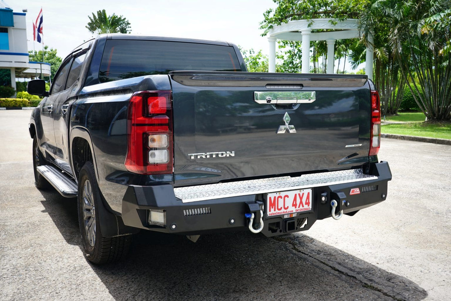 MCC Rocker Rear Replacement Bumper with Integrated Towbar for Mitsubishi Triton MV Series 2025 to current