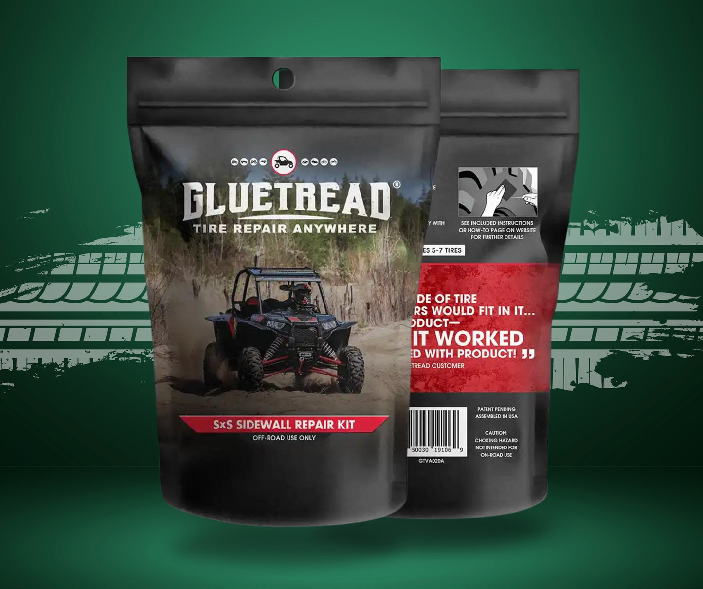 GlueTread SxS Kit - Side Wall Tyre Repair