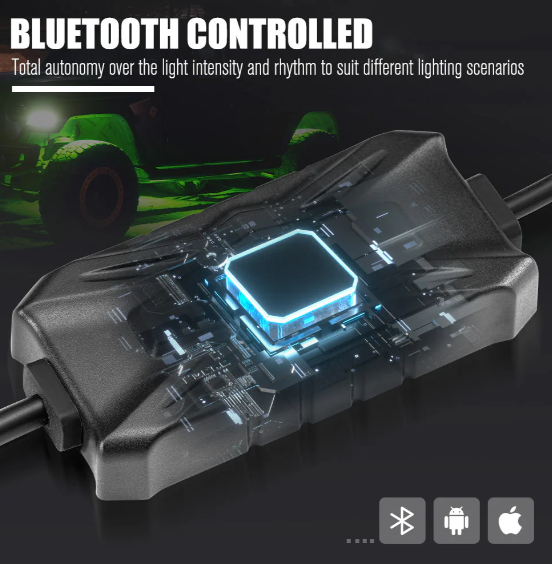 Lightfox RGBW LED Rock Lights - 8 Pack