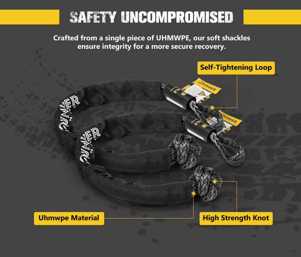 Bunker Indust 9M Kinetic Recovery Rope 15,422kg Snatch Strap Soft