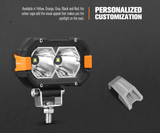 Lightfox Pair 4inch Osram LED Work Lights 1Lux @ 393m 4,600Lumens