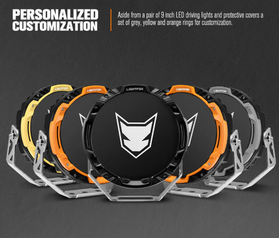 Lightfox Osram 9" LED Driving Lights Spotlight Offroad Vehicle 4x4