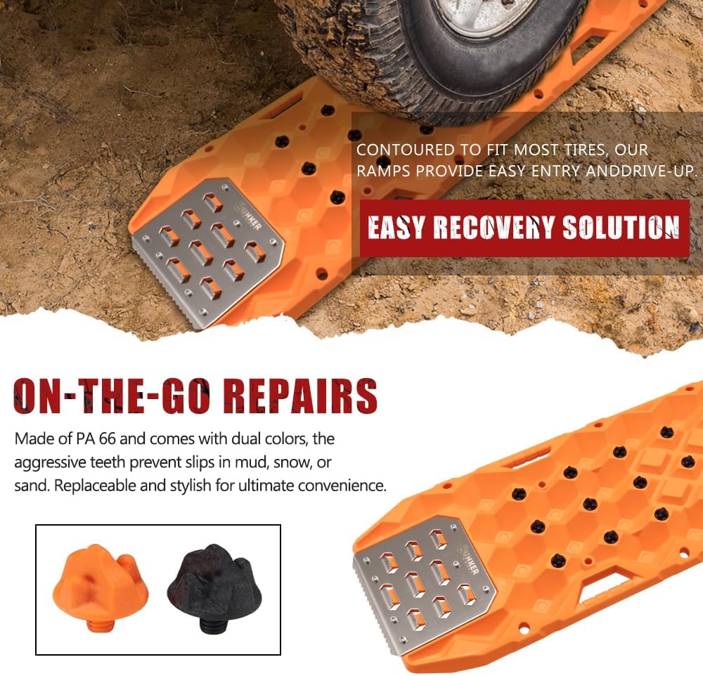 BUNKER INDUST Traction Boards With Replaceable Teeth & Steel Plate