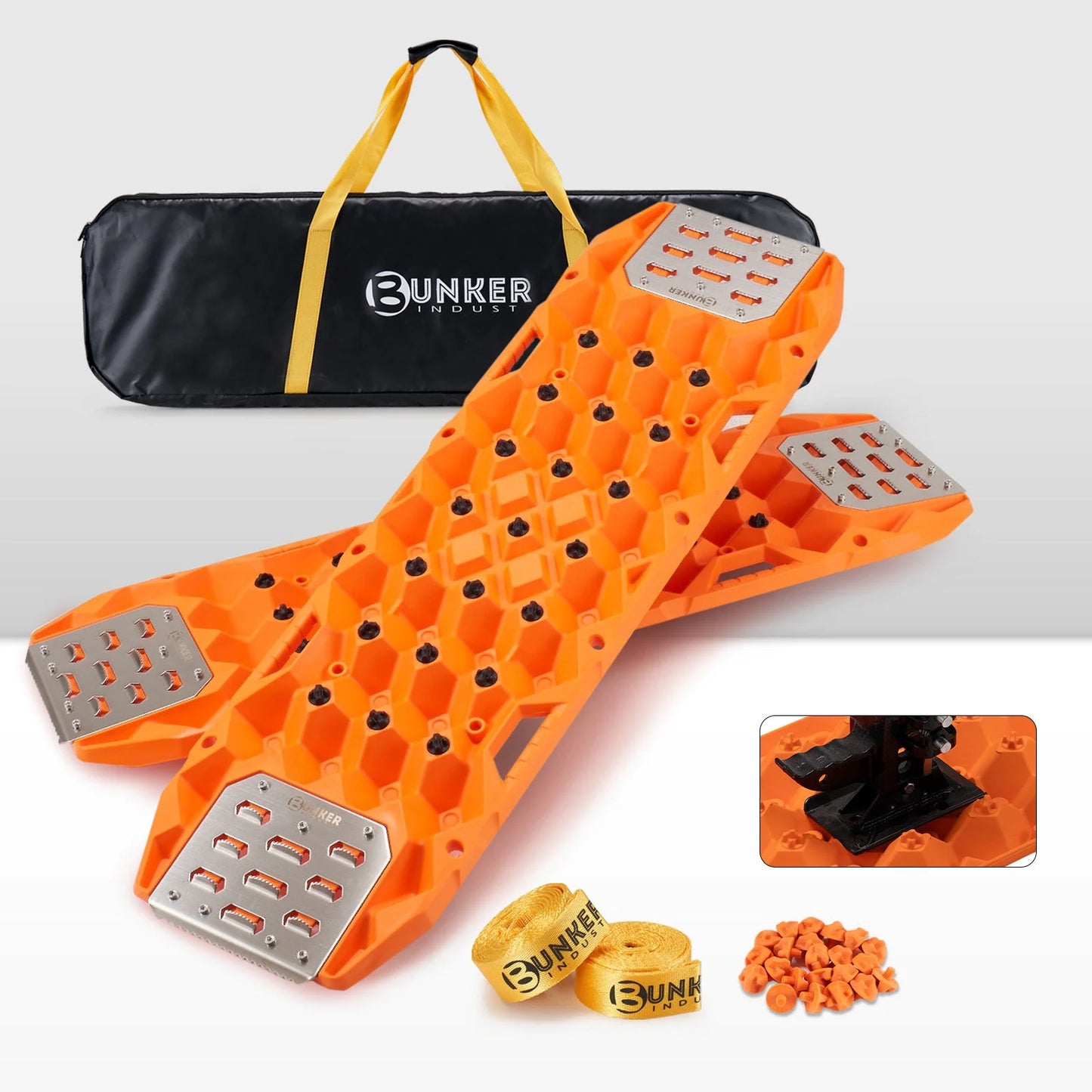 BUNKER INDUST Traction Boards With Replaceable Teeth & Steel Plate