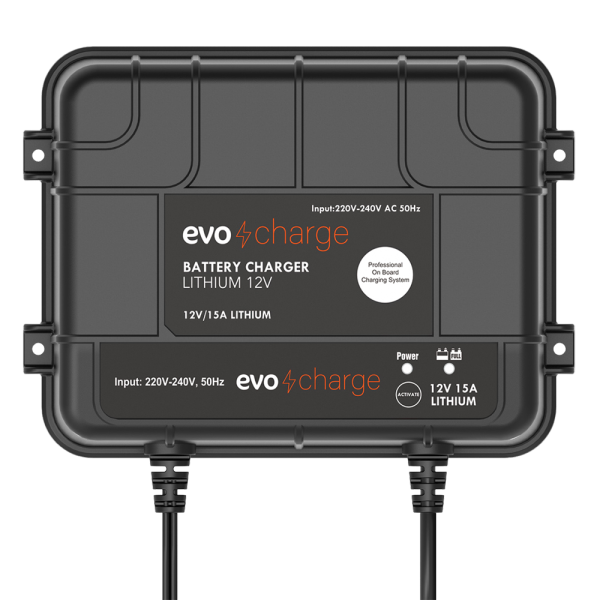 EvoCharge 12V LiFePO4 Lithium Battery Charger