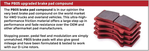 Powerbrake D-Line Brake Pads Toyota Land Cruiser 200Series, Lexus LX570 - Rear