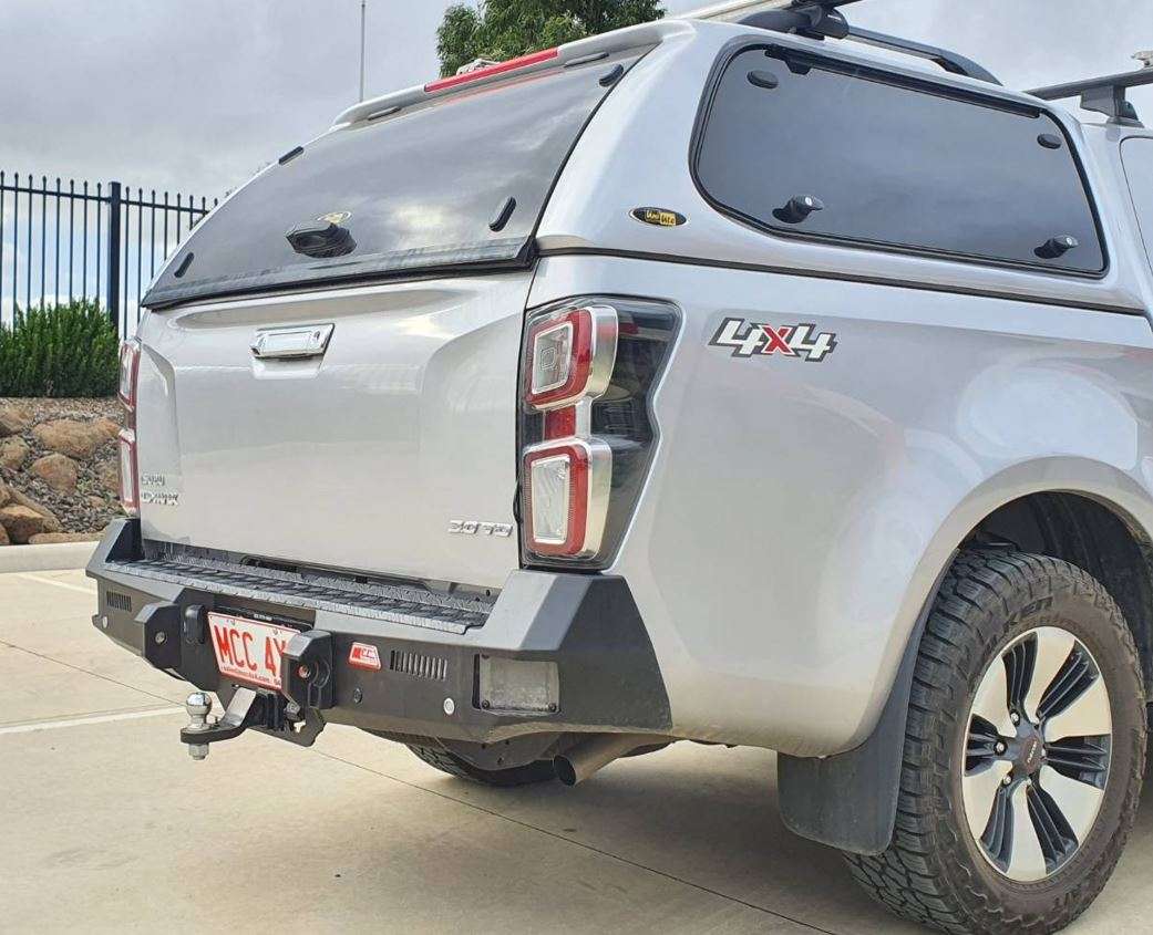 MCC rocker rear replacement bumper ISUZU GEN 7 2022 to current OR Mazda BT50 2021 to current model: ROCKER REAR REPLACEMENT BUMPER WITH TOWBAR