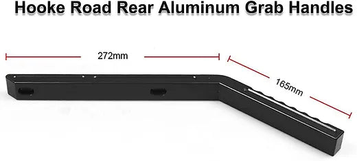 JK CNC Armor Rear Grab Handle - Black (Pack of 2)