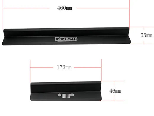 JK 1941 Stainless Steel 2-Door Entry Guard- Glossy Black