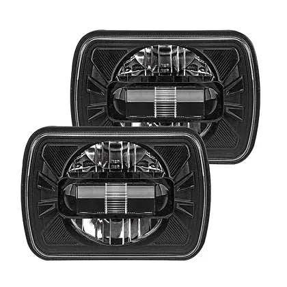 5x7inch Kingkong Square Headlight DOT Black - Pair