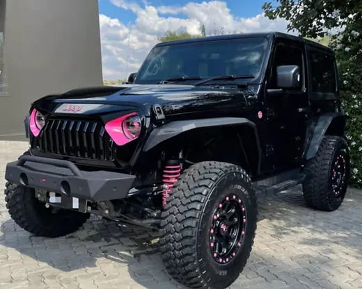 JL Longhorn Aluminum Front Fender Flares with Lights