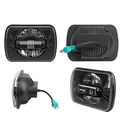 5x7inch Kingkong Square Headlight DOT Black - Pair
