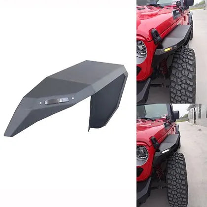JL Longhorn Aluminum Front Fender Flares with Lights