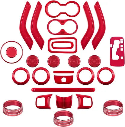 JK 28pcs RED Interior Decoration Trim Kit 2011-2018