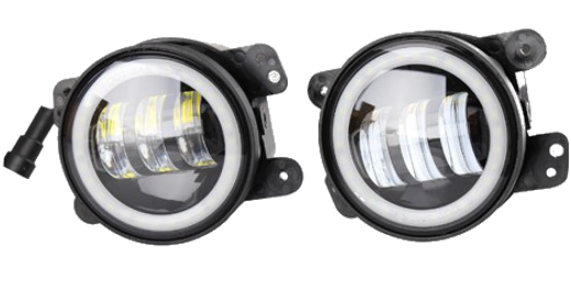 4" Fog Light DRL+Amber Flicker Halo Ring