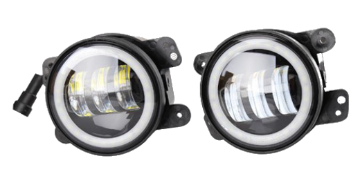 4" Fog Light DRL+Amber Flicker Halo Ring