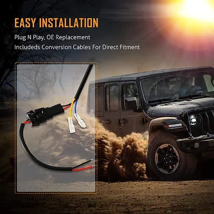 4" Fog Light DRL+Amber Flicker Halo Ring