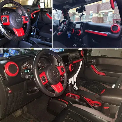 JK 28pcs Black Interior Decoration Trim Kit 2011-2018 (Black)
