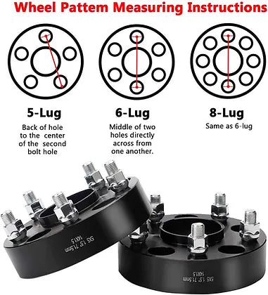 JL Wheel Spacer 38mm (1.5inch) Black - 4 piece