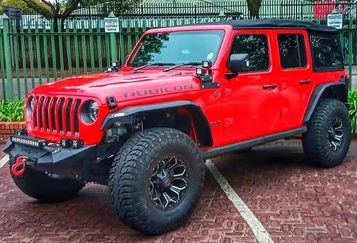 JL Longhorn Aluminum Front Fender Flares with Lights