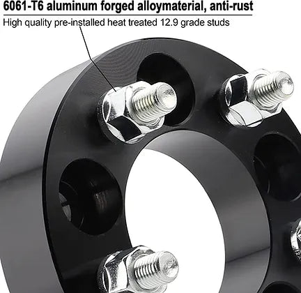 JL Wheel Spacer 38mm (1.5inch) Black - 4 piece