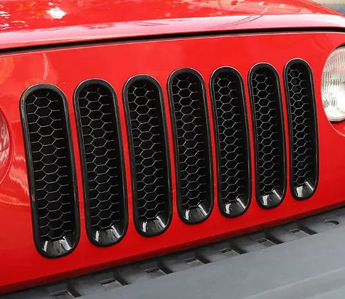 JK Front Grille Honeycomb Cover Insert Mesh w/o lock hole