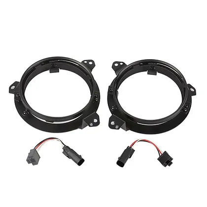 JL 7" Led Headlights Mounting Bracket Ring & Harness