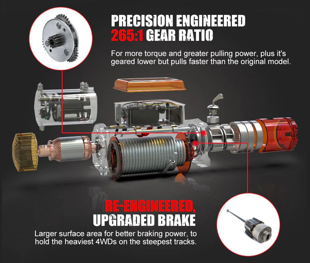 Fieryred 12V 13000LBS(5896KG) Electric Winch Synthetic Rope
