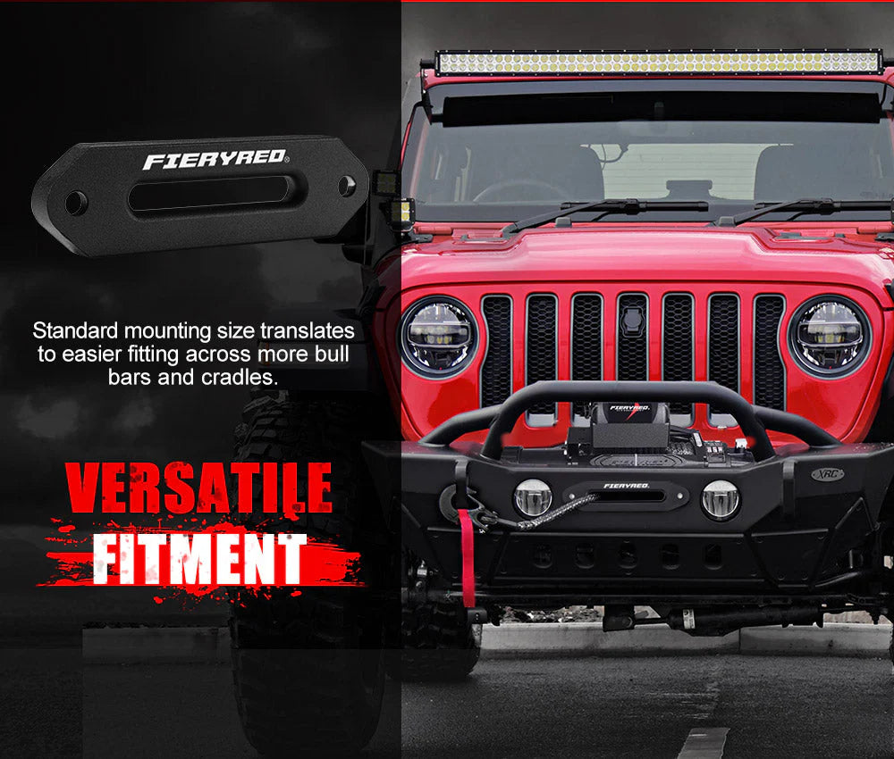 Fieryred 12V 13000LBS(5896KG) Electric Winch Synthetic Rope