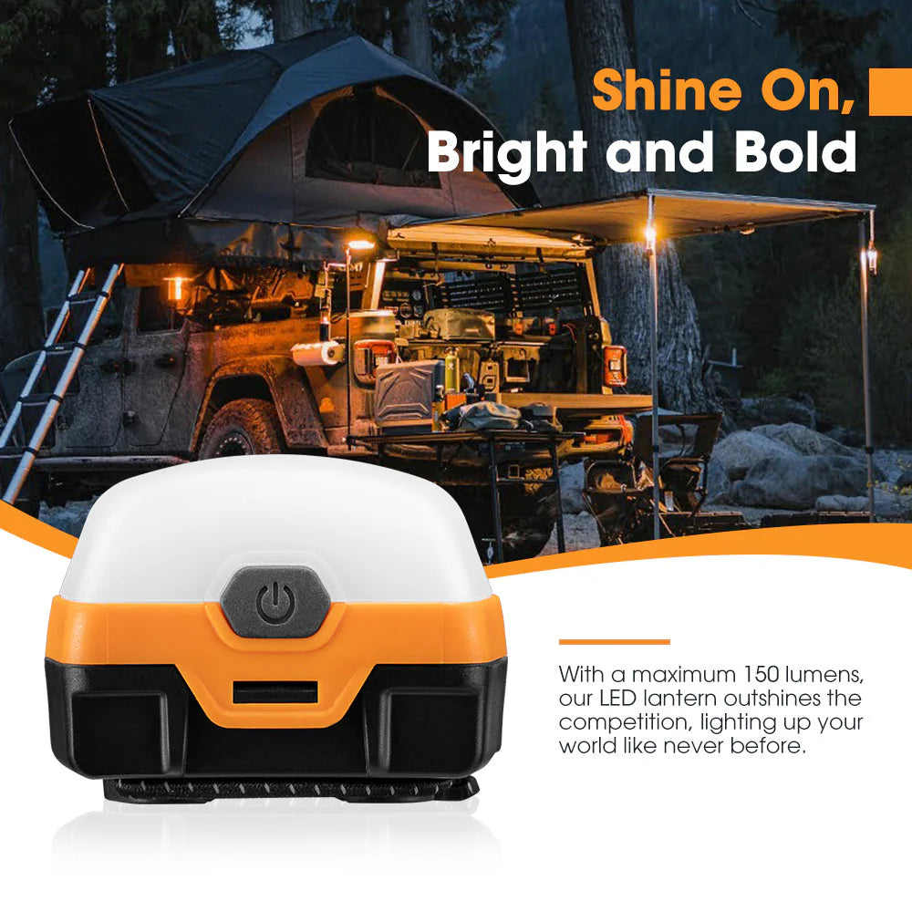 San Hima 2x Camp Light Dual Colour LED Lantern With Inbuilt Lithium Battery