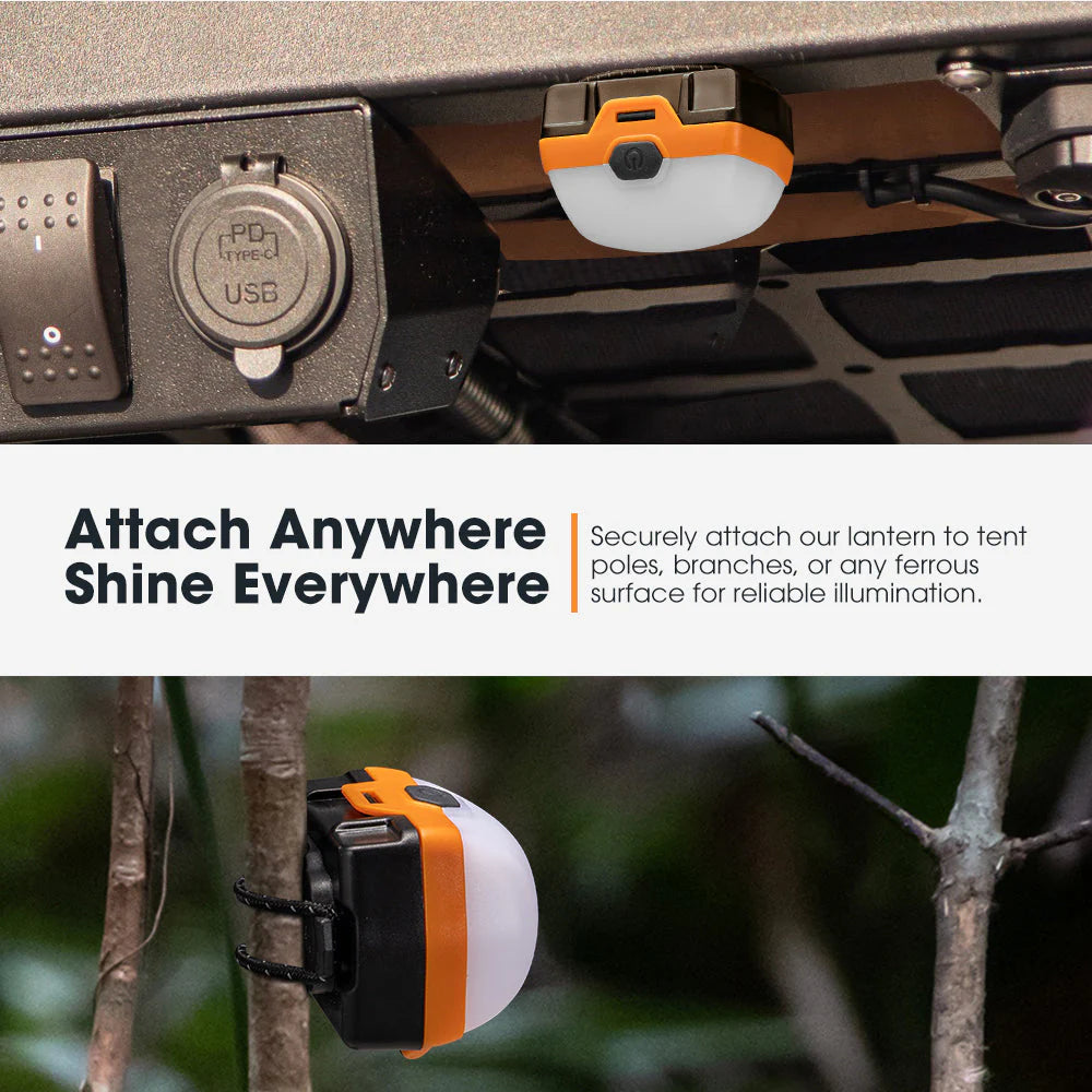 San Hima 2x Camp Light Dual Colour LED Lantern With Inbuilt Lithium Battery