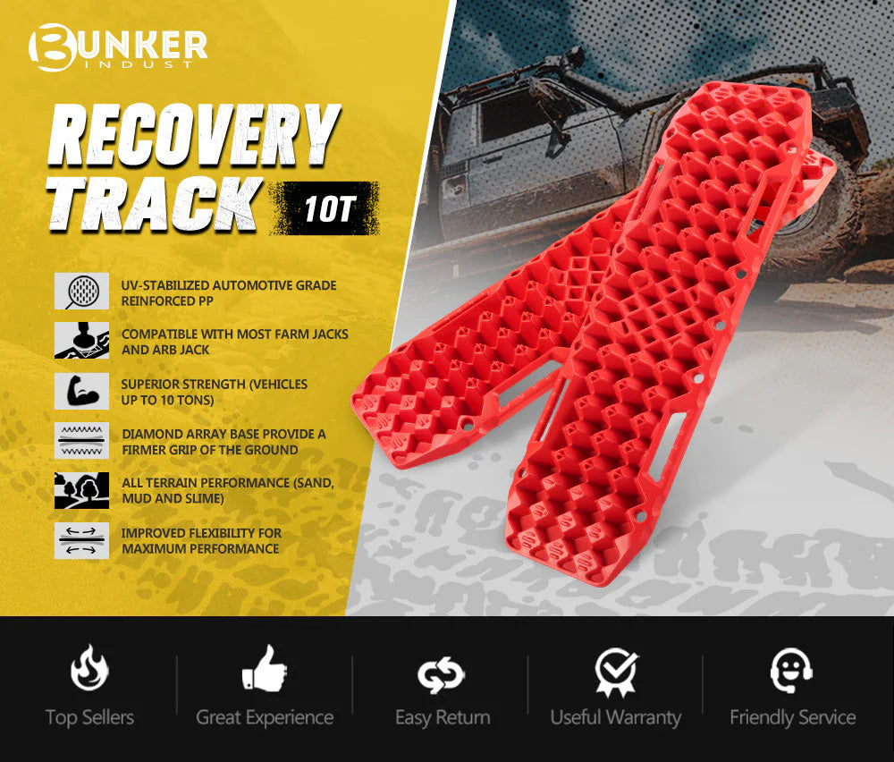 Pair Recovery Tracks Sand Track With Jack Base 10T Red