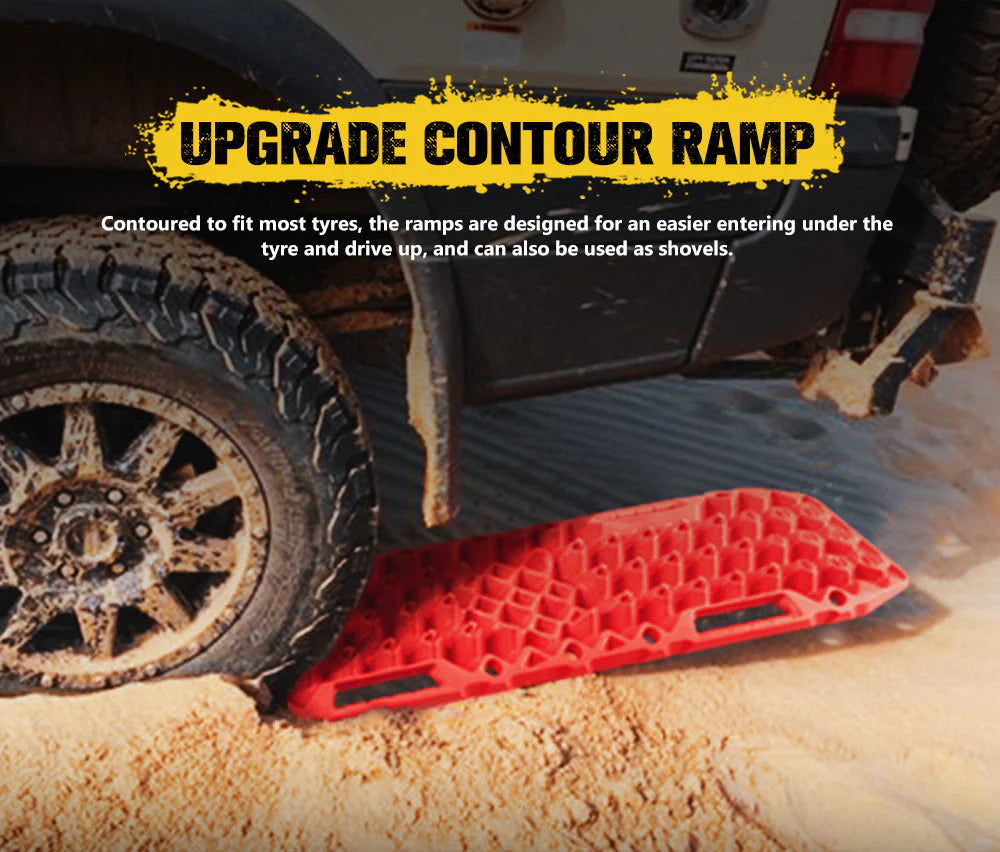 Pair Recovery Tracks Sand Track With Jack Base 10T Red