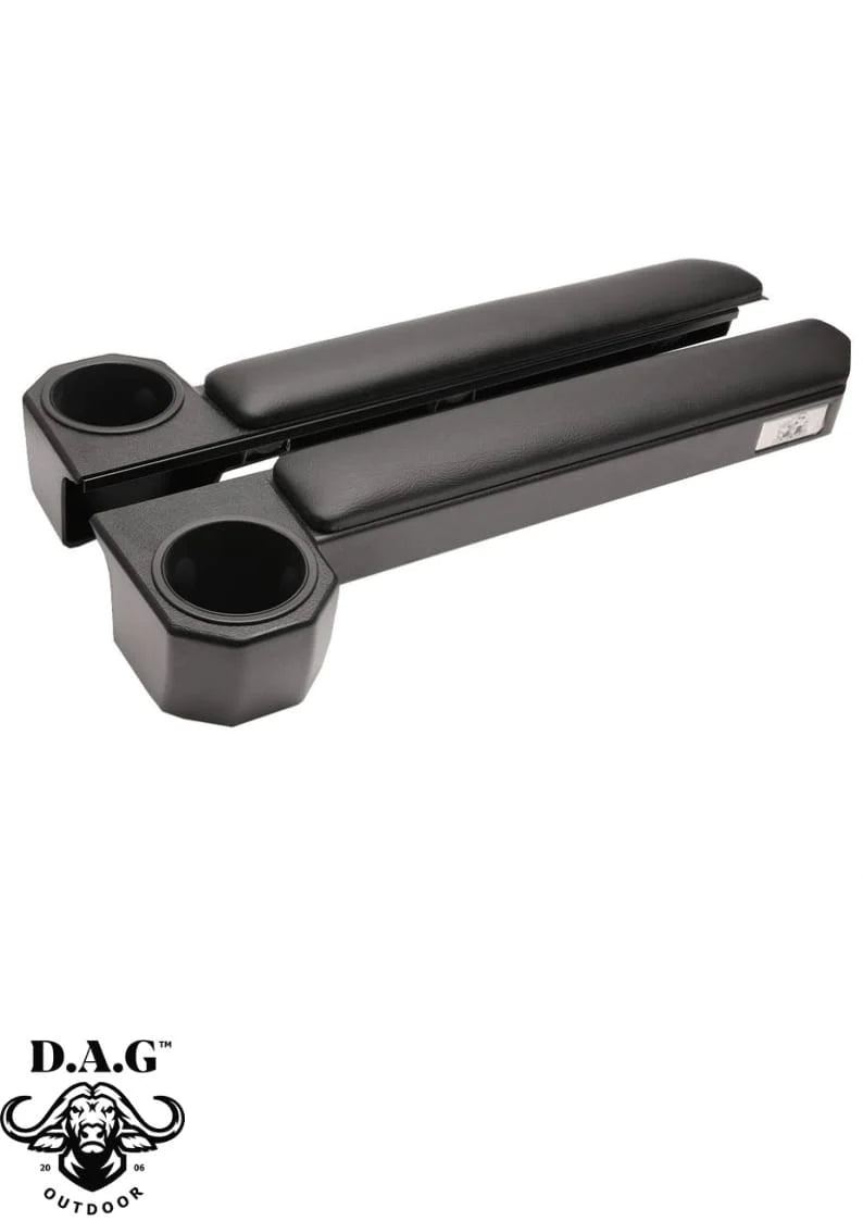 D.A.G Landcruiser 79 Series Armrest & Cup holder Black (magnetic) PAIR