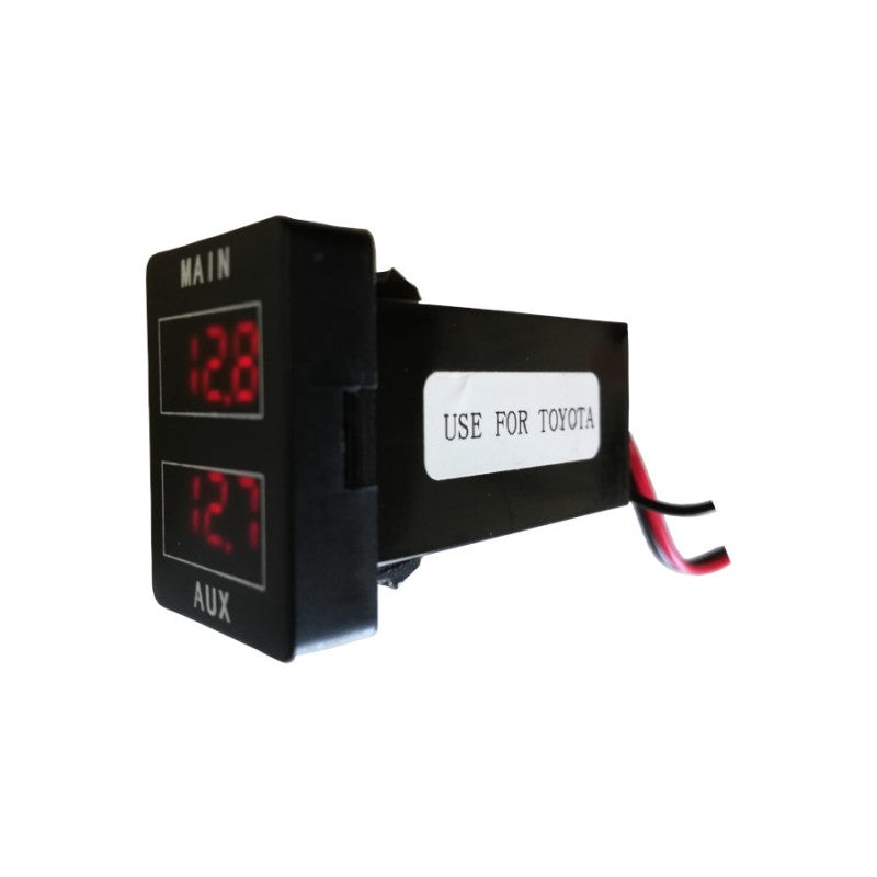 Dual Volt meter -12 Volt DC to fit in Hilux REVO, Fortuner, Prado 150, Cruiser 200