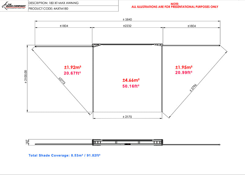 Bushco 180 XT™ AWNING MK2