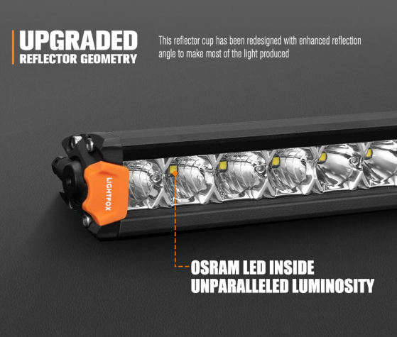 Lightfox Vega Series 20inch Osram LED Light Bar 1Lux @ 453m 12,580 Lumens