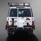 MCC Rear Replacement Bumper with left and right spare wheel carriers and towbar for Toyota LandCruiser 79 Series pickup