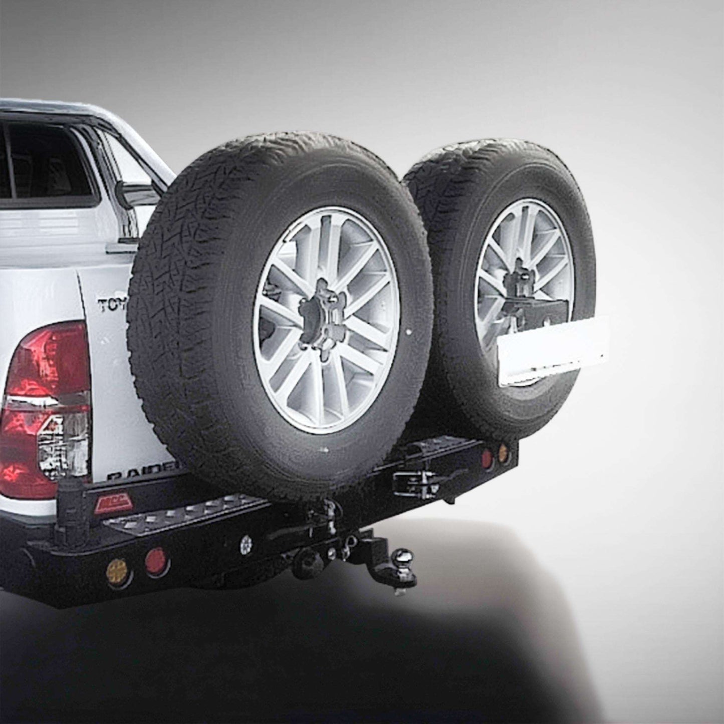MCC Rear Bumper Replacement with dual spare wheel carriers and towbar for Toyota Hilux GD6 2016 to current
