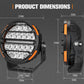Lightfox Pair 9 Inch Osram LED Driving Lights Round Spotlight Spot DRL Headlight