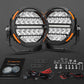 Lightfox Pair 9 Inch Osram LED Driving Lights Round Spotlight Spot DRL Headlight