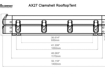 Bushco AX27™ Clamshell Rooftop Tent