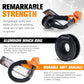 BUNKER INDUST Soft Shackle Synthetic Rope With Protective Recovery Snatch Ring