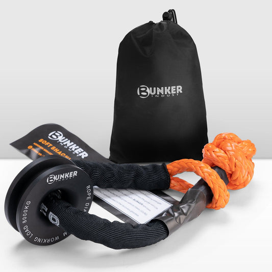 BUNKER INDUST Soft Shackle Synthetic Rope With Protective Recovery Snatch Ring