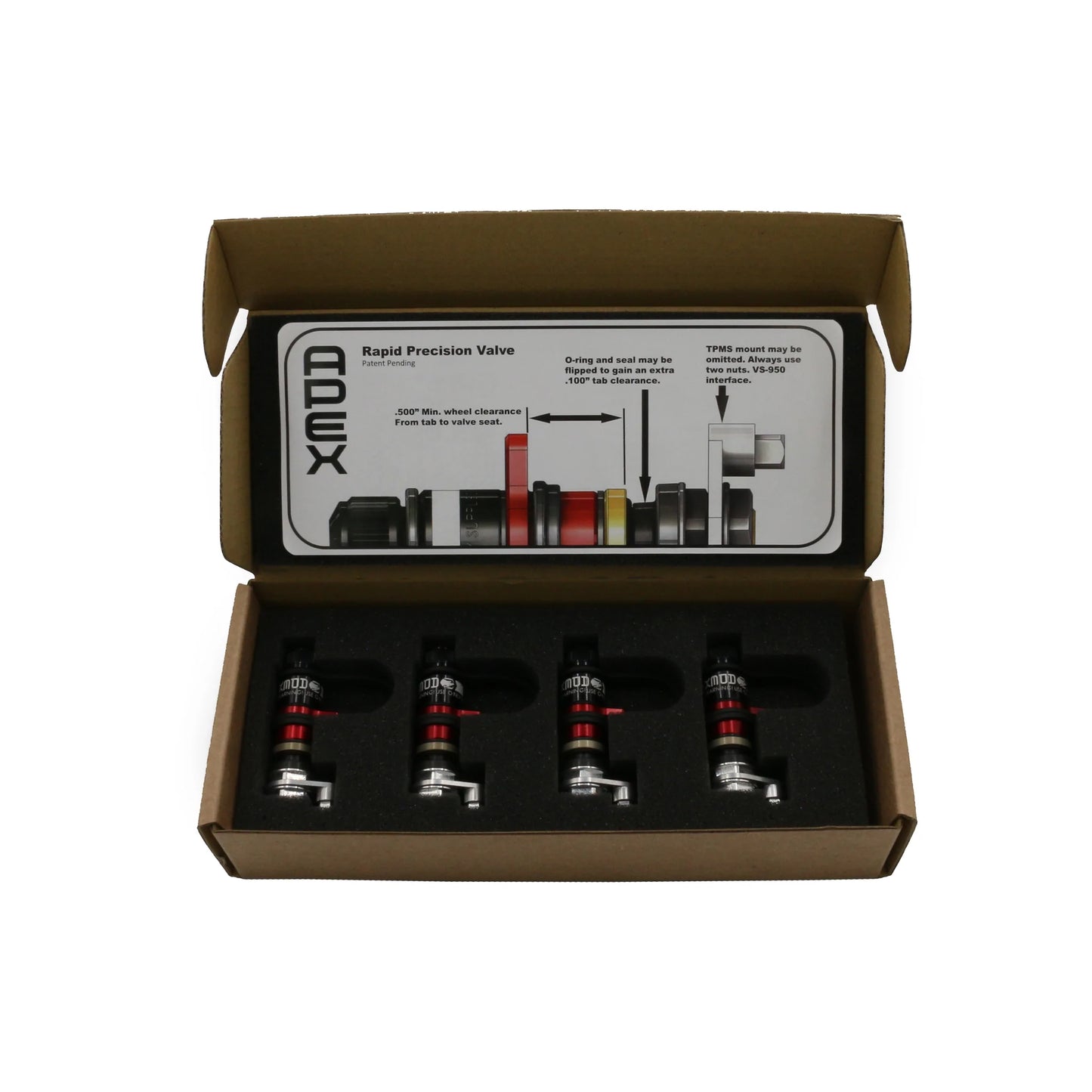 Rapid Precision Valve(RPV) Std Length set of 4