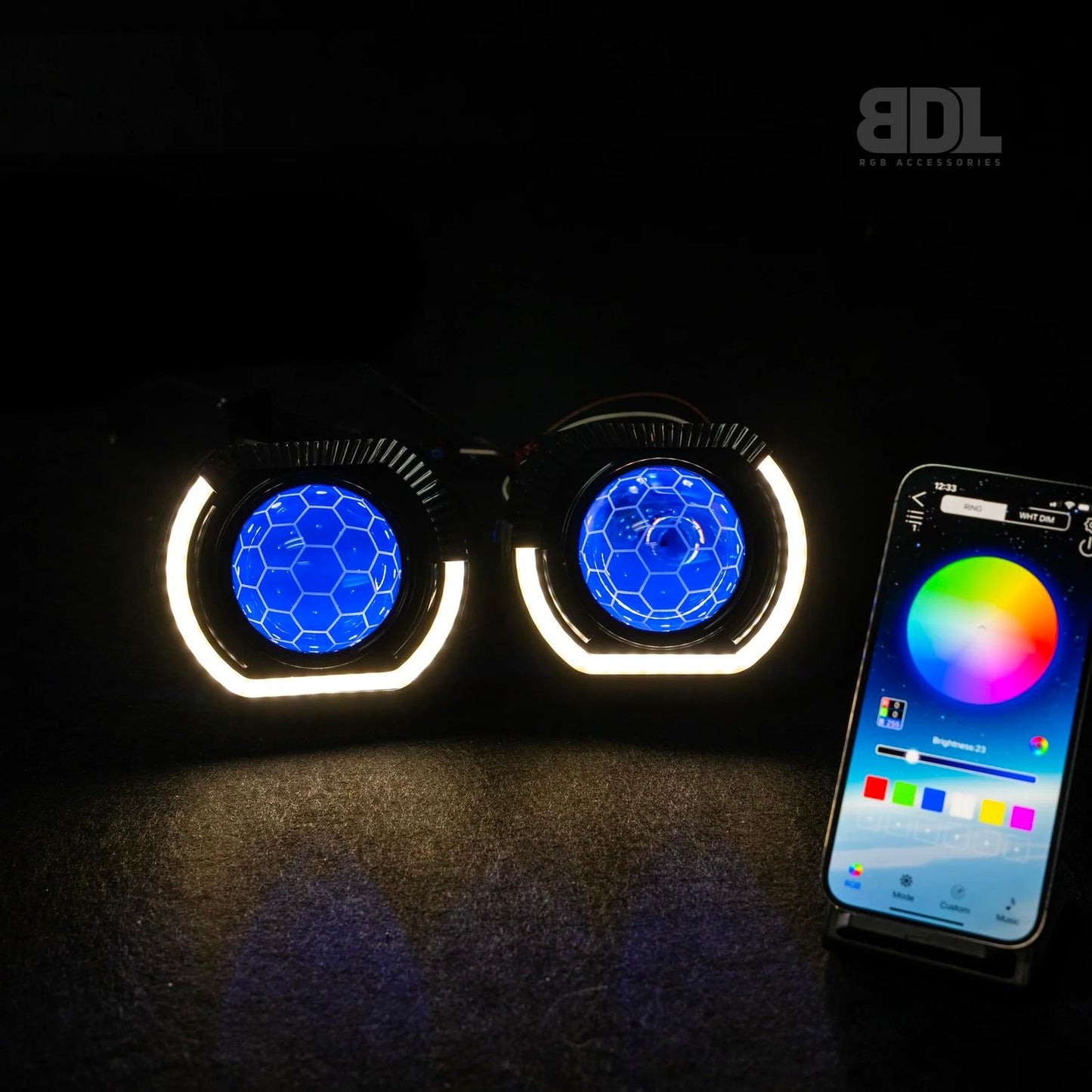 Land Cruiser LED Headlights Demon Eye - Colour Changing