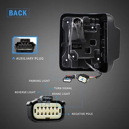 JK Tunnel Tail Light -Clear Lens, JL Style