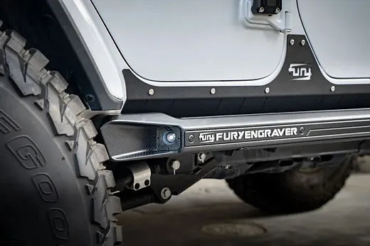 JL FURY Gravity Series Carbon Fiber Side Step w/ LED Light