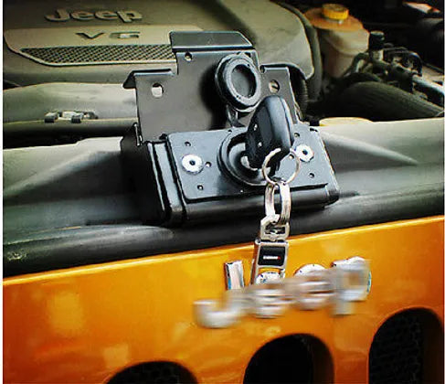 JK Anti-theft Hood Lock Fit on OE Grilles