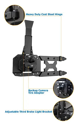 Paramount JL Heavy-Duty Hinged Tire Carrier